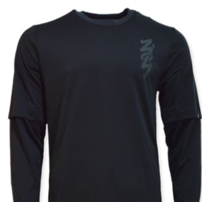 3. Bluza Air Jordan Zion Longsleeve Shooting Shirt Black/Dk Smoke Grey/Dk Smoke Grey - DJ5871-010