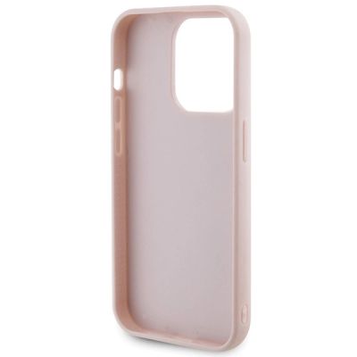 7. Etui Guess Quilted Metal Logo na iPhone 15 Pro Max - różowe