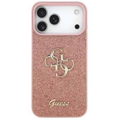 3. Etui Guess Fixed Glitter Big 4G na iPhone 17 Pro Max - różowe
