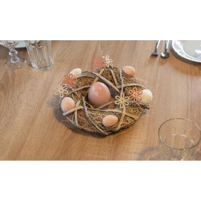 20. WIANEK STROIK DEKORACYJNY SZARY ŚREDNICA 24CM