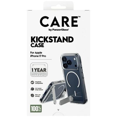 5. Etui CARE by PanzerGlass Feature w. Kickstand MagSafe na iPhone 17 Pro - przezroczyste