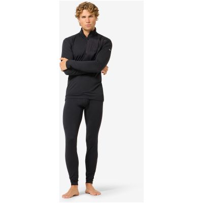 Longsleeve termoaktywny męski SUPER.NATURAL M SIERRA140 POCKET ZIP 1/4 czarna