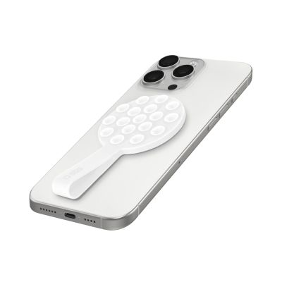 Uchwyt SBS MAG Grippy kompatybilny z MagSafe z przyssawką i uszkiem - biały