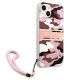 4. Etui Guess Camo Strap Collection na iPhone 13 mini - różowe