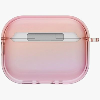 5. Etui UNIQ Iridescia Hang Case na AirPods Pro 3 - przezroczysto-różowe