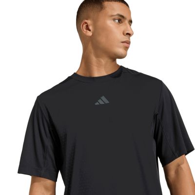 4. Koszulka męska adidas D4T PrimeLift 3 Stripes czarna KE9937