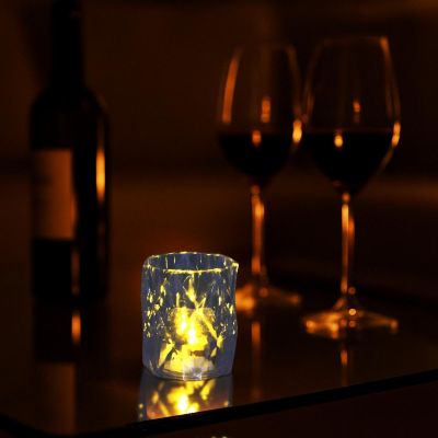 12. MINI LAMPA DEKORACYJNA 6 CM TRANSPARENTA CIEPŁY BIAŁY 1 LED