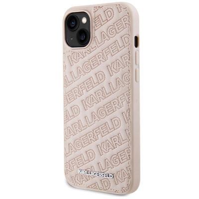 2. Etui Karl Lagerfeld Quilted K Pattern na iPhone 15 Plus / 14 Plus - różowe