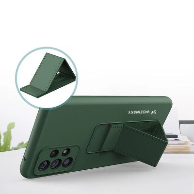 5. Wozinsky Kickstand Case silikonowe etui z podstawką etui Samsung Galaxy A73 różowe