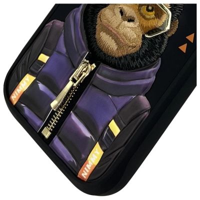 4. Etui Nimmy Cool&Cute 2.0 Monkey na iPhone 16 Pro Max - czarny