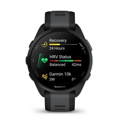 4. Garmin Forerunner 165 3,05 cm (1.2") AMOLED 43 mm Cyfrowy 390 x 390 px Ekran dotykowy Czarny GPS