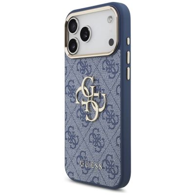 2. Etui Guess 4G Big 4G Classic Logo na iPhone 18 Pro Max / 17 Pro Max - niebiesko-złote