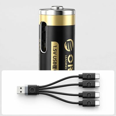 8. Bateria litowa Orico Ener-G EG7C 1,5 V 500mWh akumulator AAA USB-C z kablem ładującym 4 szt.