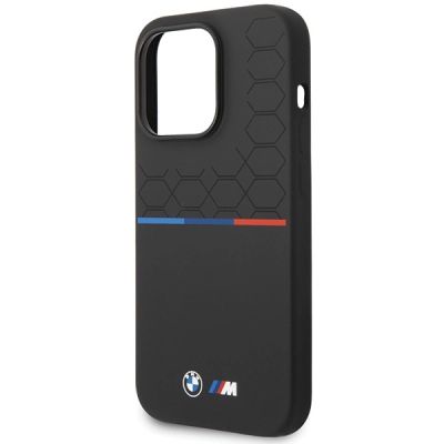 6. Etui BMW Silicone Pattern na iPhone 15 Pro - czarne