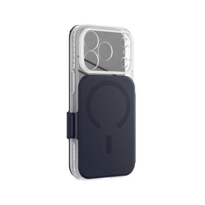 9. Etui AMAZINGTHING Titan Pro Lens Flip Set na iPhone 18 Pro Max z portfelem kompatybilne z MagSafe - granatowe