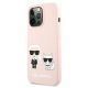 3. Etui Karl Lagerfeld Silicone Ikonik Karl&Choupette MagSafe na iPhone 13 Pro Max - jasnoróżowe