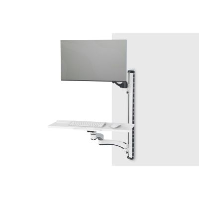 2. Ramię naścienne pojedyncze 1xLCD + klawiatura, max. 32" i 8kg uchylno-obrotowe 360° (PIVOT)
