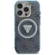 3. Etui Guess IML Metal Glitter 4G Circle Triangle MagSafe na iPhone 16 Pro - niebieskie