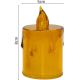 34. ŚWIECA DEKORACYJNA 8 CM AMBER CIEPŁY BIAŁY 1 LED