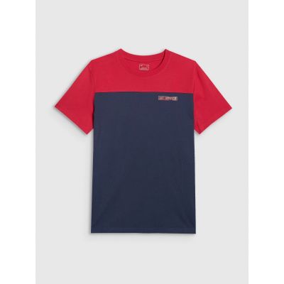 8. T-shirt regular z nadrukiem męski 4F 4FRAW25TTSHM3292-31S