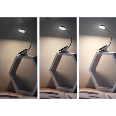 20. Baseus mini lampka lampa LED z klipsem szary (DGRAD-0G)