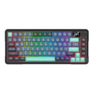 5. REDRAGON K724GBG-RGB-PRO Behemoth klawiatura USB + RF Wireless + Bluetooth Szary, Niebieski