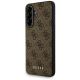 Etui Guess 4G Metal Gold Logo na Samsung Galaxy A36 - brązowe