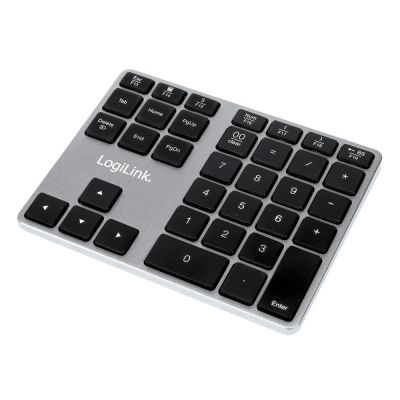 LogiLink ID0187 klawiatura numeryczna Uniwersalne Bluetooth Aluminium, Czarny
