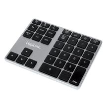 LogiLink ID0187 klawiatura numeryczna Uniwersalne Bluetooth Aluminium, Czarny