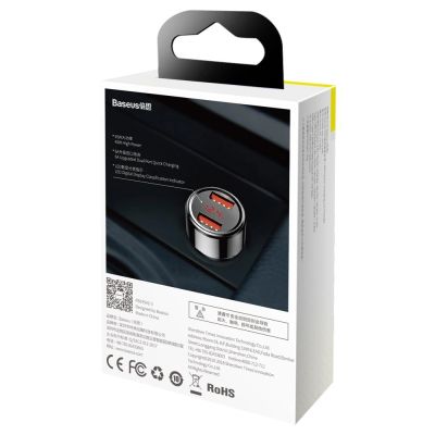 19. Baseus Magic Series Dual QC - ładowarka samochodowa Quick Charge 3.0 2x USB 45W 6A czarny (CCMLC20A-01)