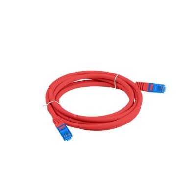 2. LANBERG PATCHCORD S/FTP KAT.6A 1M CZERWONY LSZH CCA (FLUKE PASSED) PCF6A-10CC-0100-R