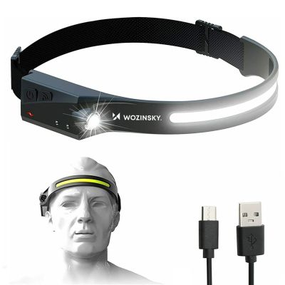 2. Latarka czołowa Wozinsky WLC-1200 350 lm diody CREE IPX4 z czujnikiem ruchu - czarna