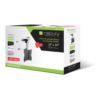 2. Techly ICA-CPLB 222 uchwyt do telewizorów 94cm (37") Czarny, Srebrny