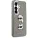 4. Etui Karl Lagerfeld Saffiano Double Heads Metal na Samsung Galaxy S26 - srebrne