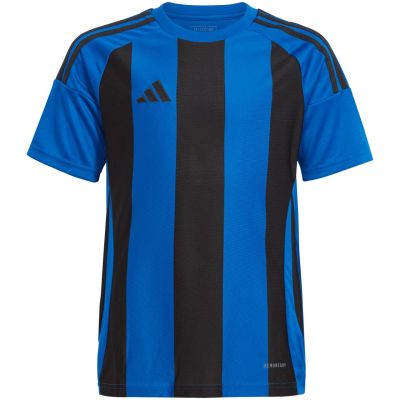 6. Koszulka dla dzieci adidas Striped 24 Jersey niebiesko-czarna IW2136