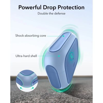 5. Etui ESR Orbit Halolock MagSafe na AirPods Pro - niebieskie
