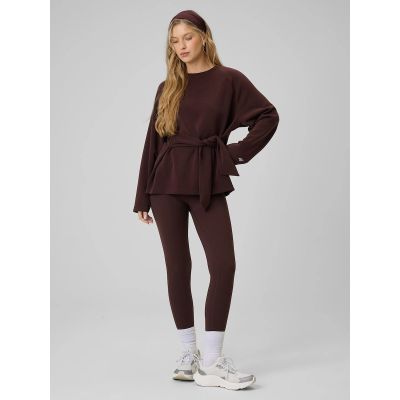 7. Bluza regular z wiązaniem i modalem damska 4F 4FRSS26TSWSF2784-80S