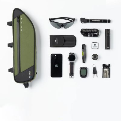 4. Torba pod ramę 2L Rockbros TL003 ROAD TO SKY wodoodporna – zielona