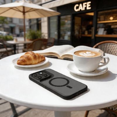 4. Etui Tech-Protect Magmat MagSafe na Motorola Moto G67 / G77 - czarne matowe