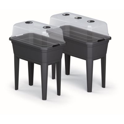 8. SZKLARNIA STOJĄCA ROZSADNIK RESPANA SET ECOLINE 59,6x36,8x75,3CM ANTRACYT