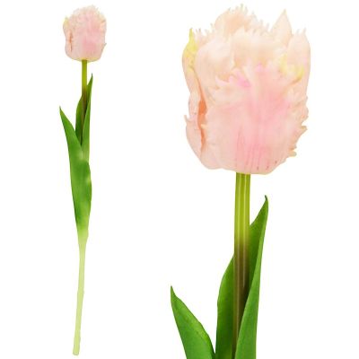 2. TULIPAN RÓŻOWY 38CM JAK ŻYWY DEKORACJA WIOSENNA