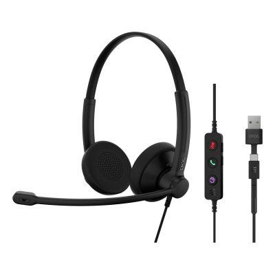 6. Słuchawki nauszne przewodowe EPOS IMPACT 100 MS Stereo USB-C + USB-A