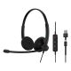 6. Słuchawki nauszne przewodowe EPOS IMPACT 100 MS Stereo USB-C + USB-A
