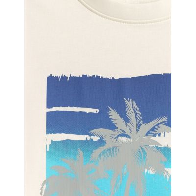 5. T-shirt regular z nadrukiem męski 4F 4FRSS26TTSHM4291-11S