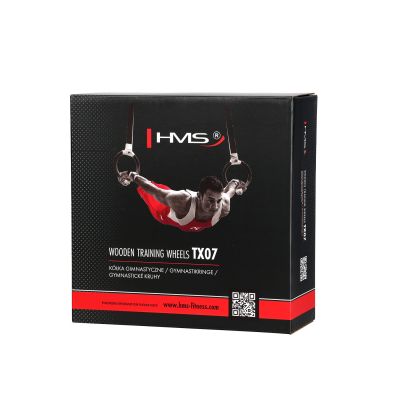 31. Drewniane kółka gimnastyczne z miarką HMS TX07