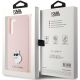 8. Etui Karl Lagerfeld Silicone Choupette Metal Pin na Samsung Galaxy S23+ - różowe