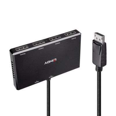 2. Lindy 38431 huby i koncentratory DisplayPort Czarny