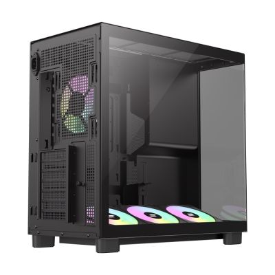12. GameMax NEX C53 BK zabezpieczenia & uchwyty komputerów Czarny