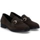 10. Skórzane loafersy damskie zamszowe brązowe Rieker  46262-25