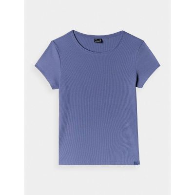 4. T-shirt slim gładki damski 4F 4FRAW24TTSHF2300-32S